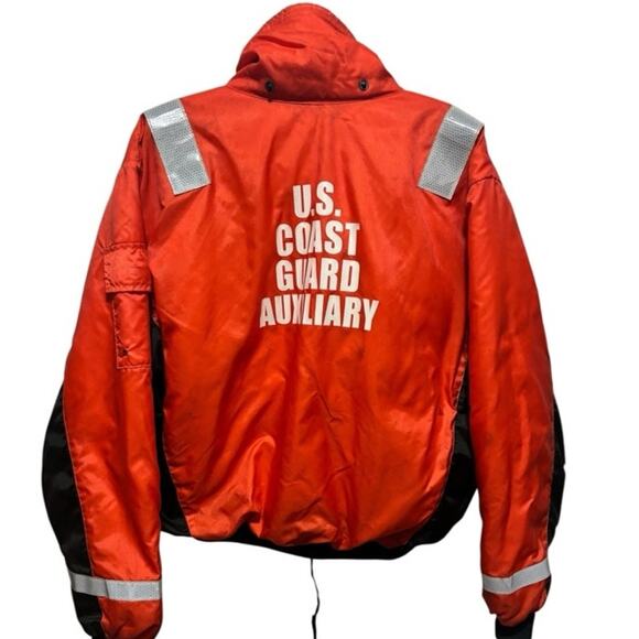 Mustang Survival Flotation Jacket Coast Guard Coat Orange MJ6214 Men's XL - Picture 4 of 14